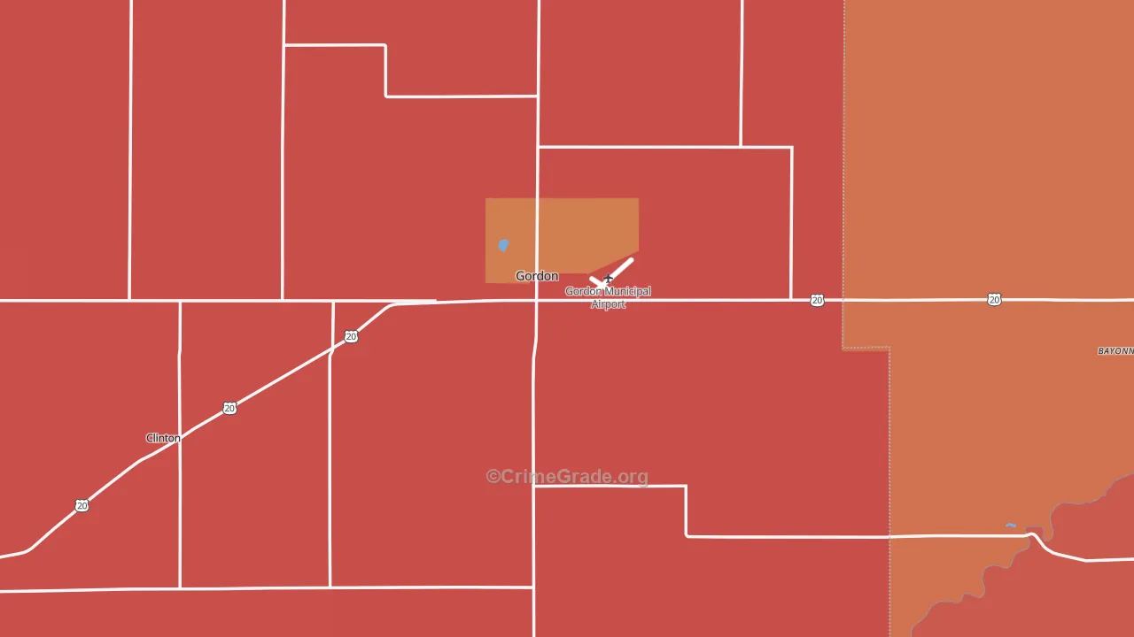 69343, NE Map of Drug-Related Crime Rates