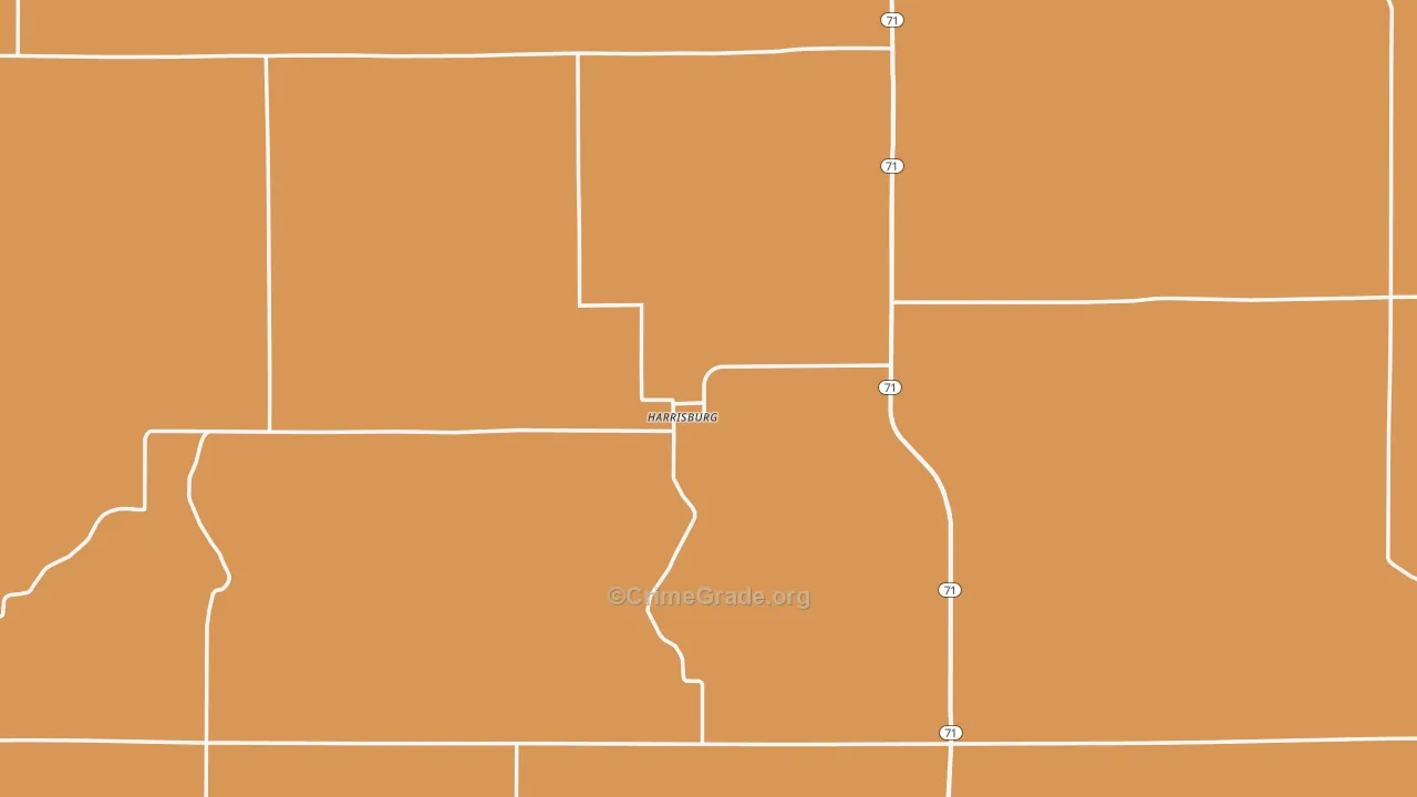 69345, NE Map of Drug-Related Crime Rates
