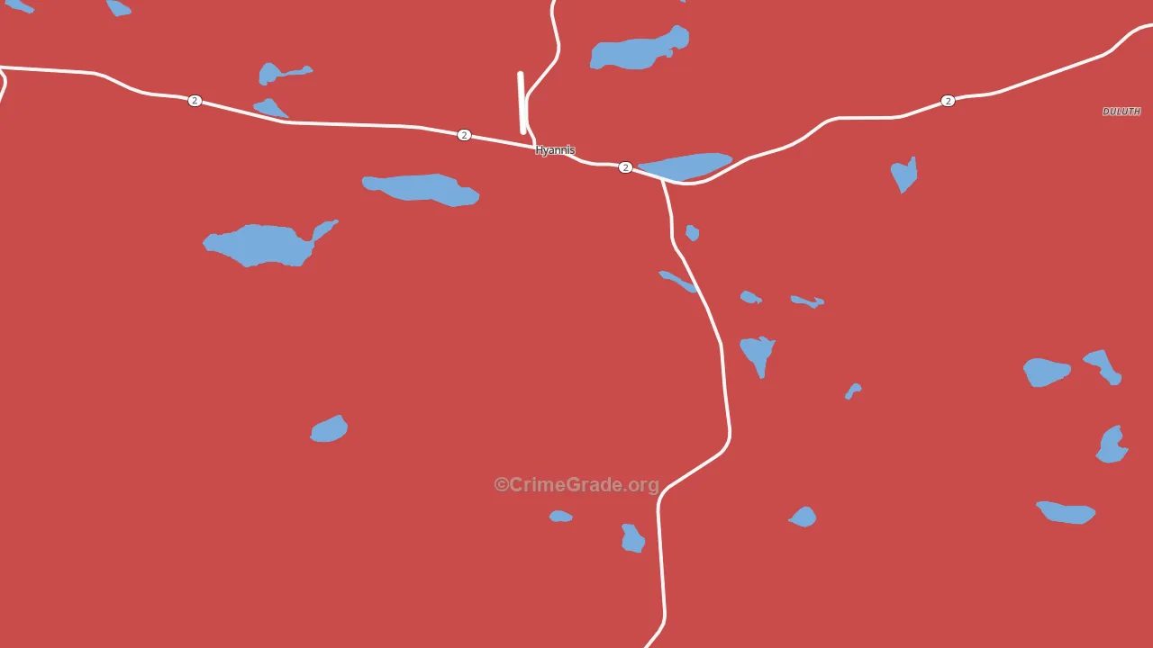 69350, NE Map of Drug-Related Crime Rates