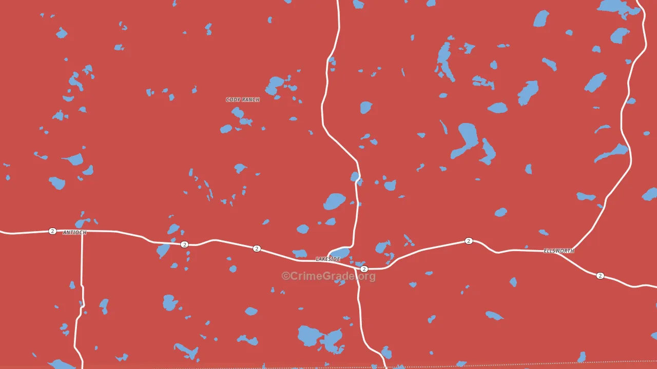 69351, NE Map of Drug-Related Crime Rates