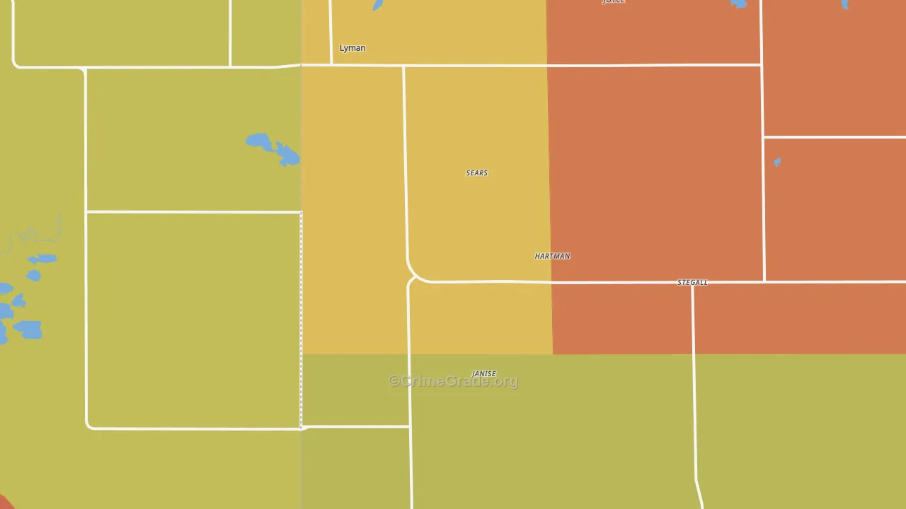 69352, NE Map of Drug-Related Crime Rates