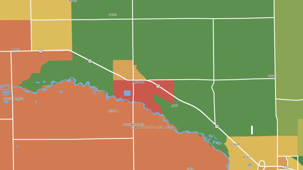 69357, NE Map of Drug-Related Crime Rates