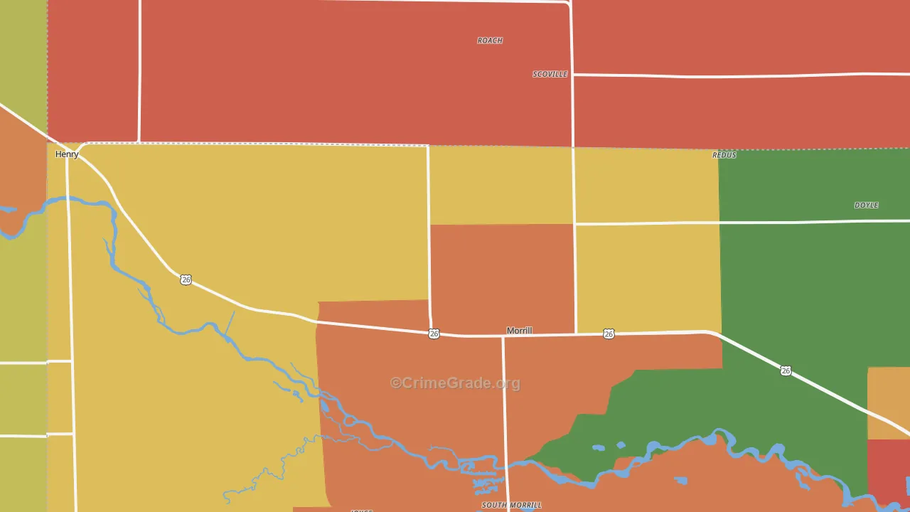 69358, NE Map of Drug-Related Crime Rates