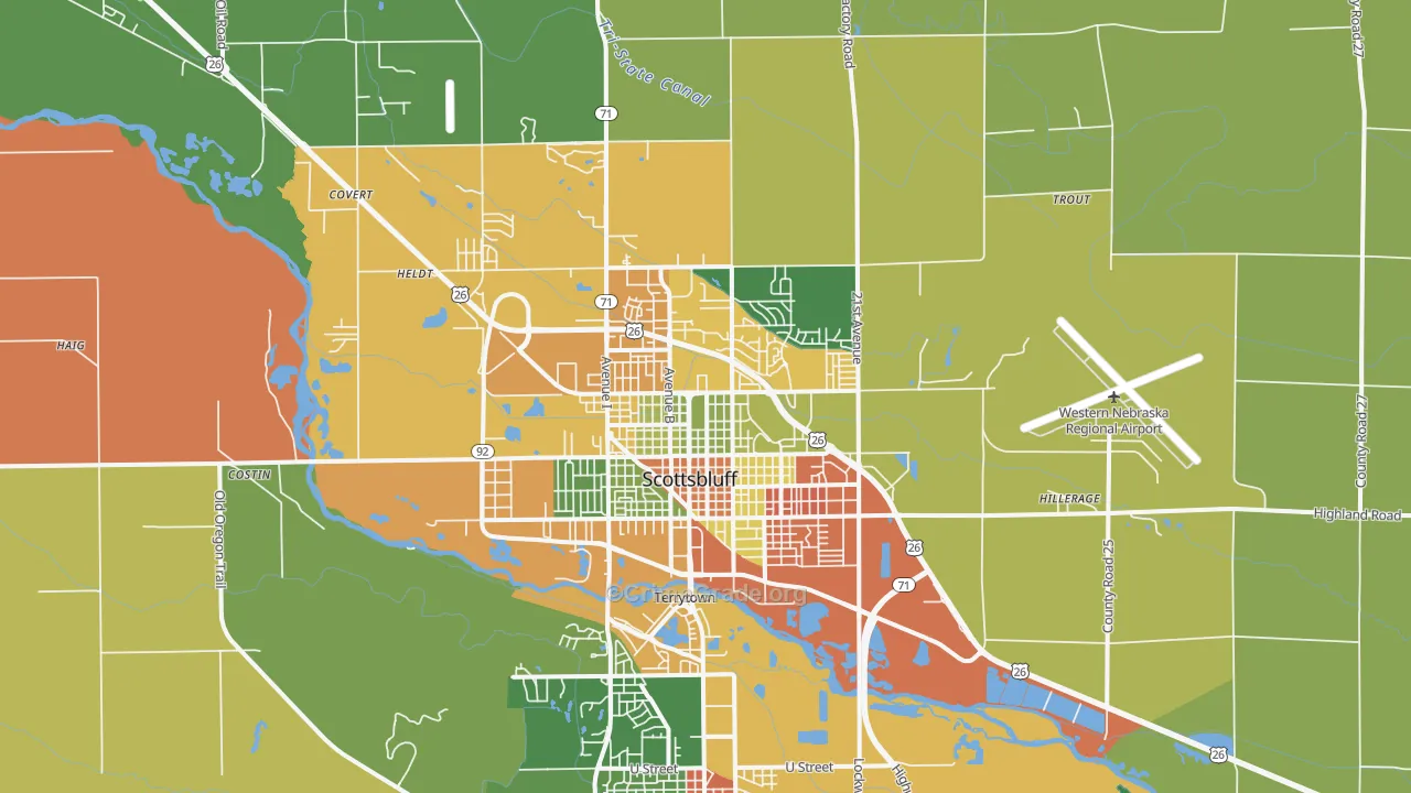 69361, NE Map of Drug-Related Crime Rates