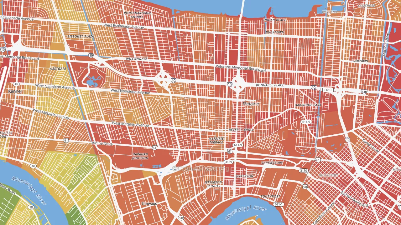 70001, LA Map of Drug-Related Crime Rates