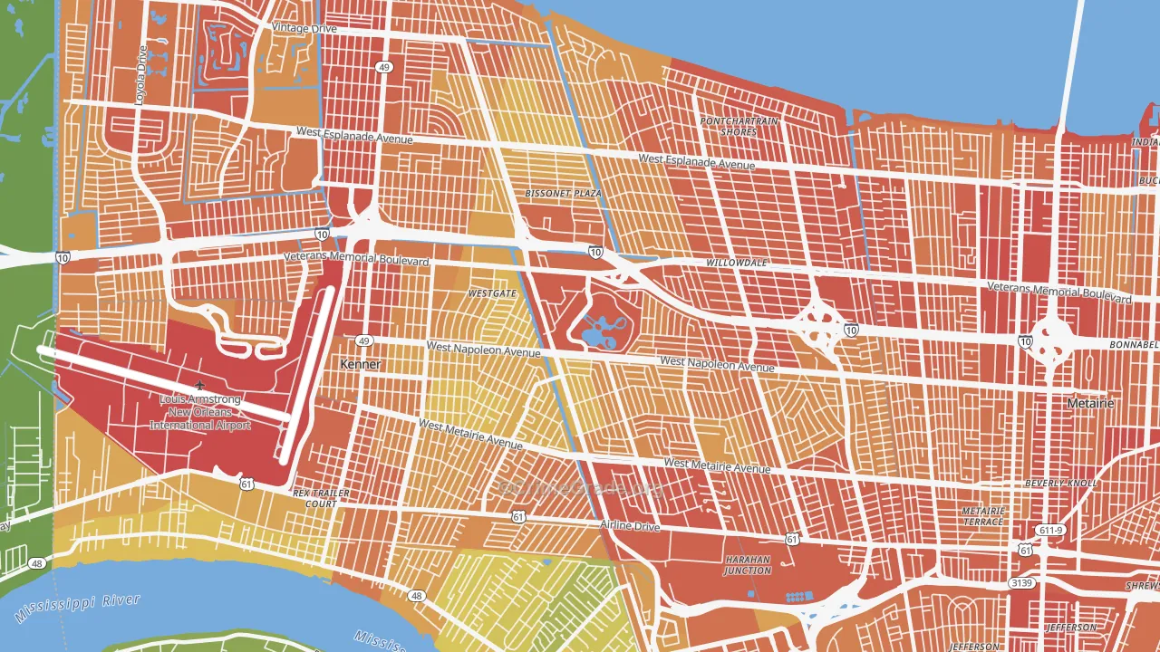 70003, LA Map of Drug-Related Crime Rates