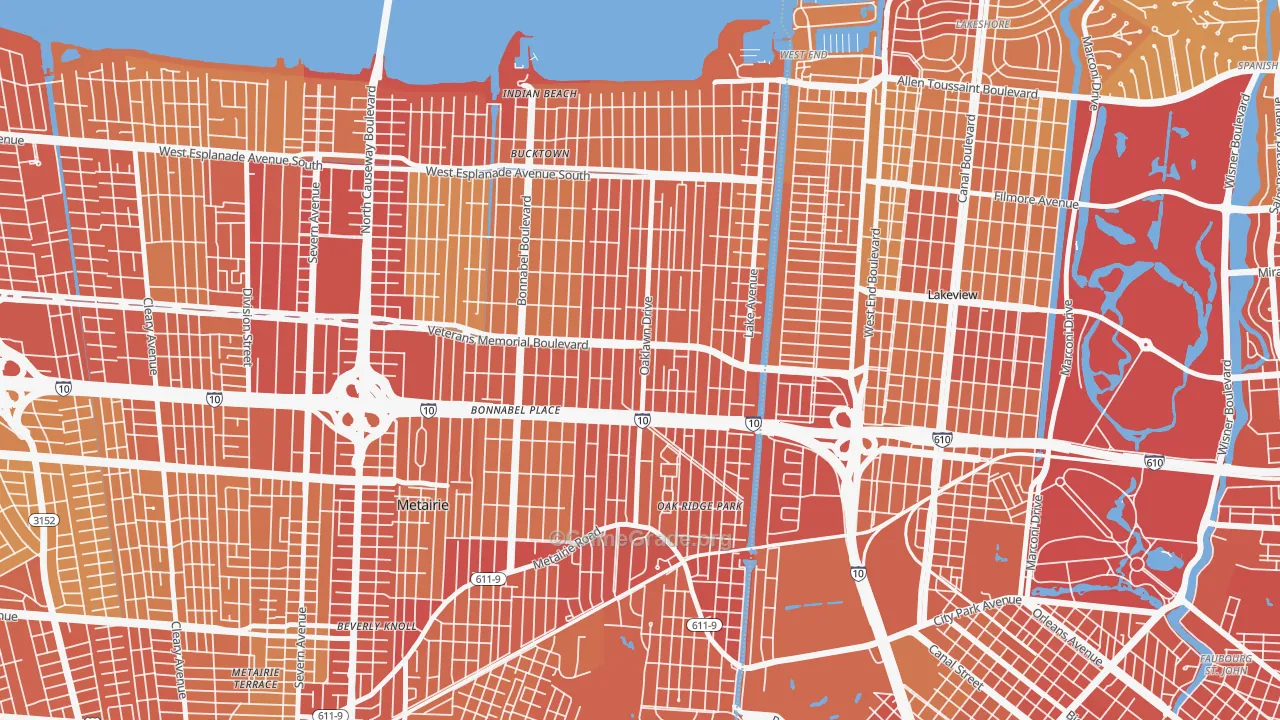 70005, LA Map of Drug-Related Crime Rates