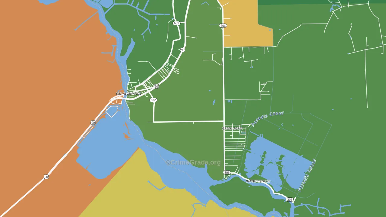 70030, LA Map of Drug-Related Crime Rates