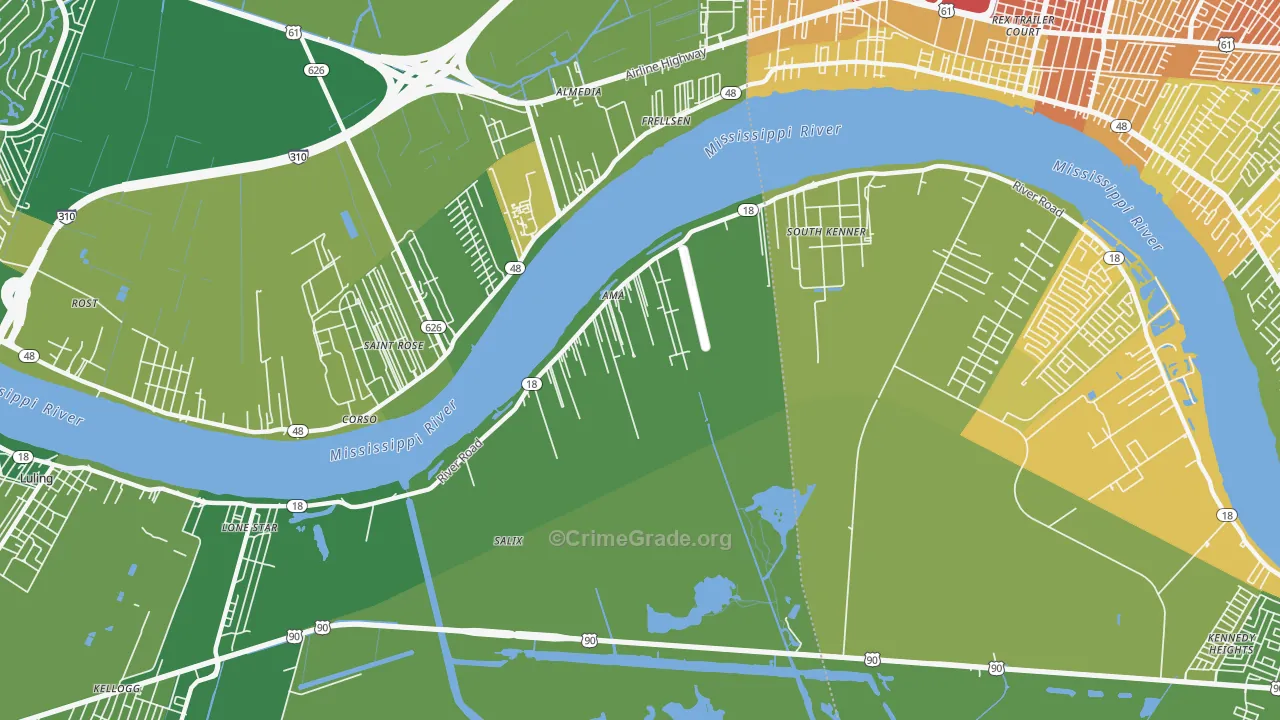 70031, LA Map of Drug-Related Crime Rates