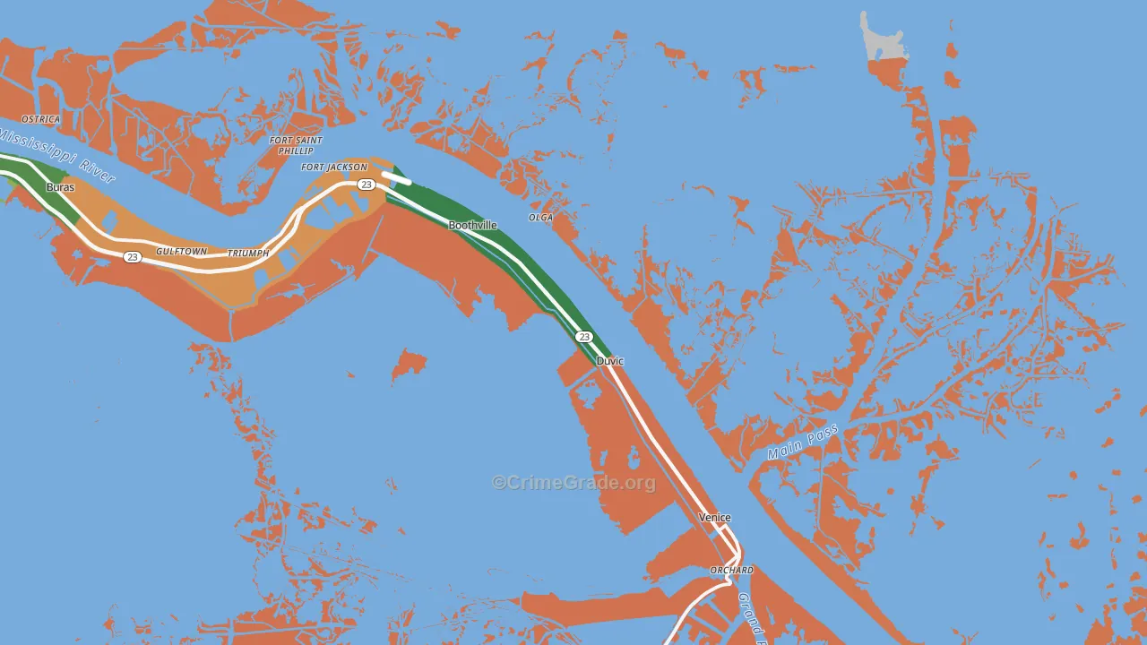 70038, LA Map of Drug-Related Crime Rates