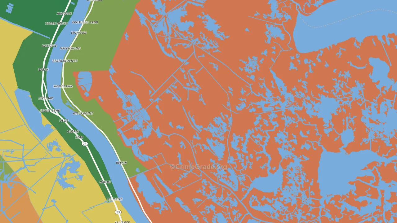 70040, LA Map of Drug-Related Crime Rates