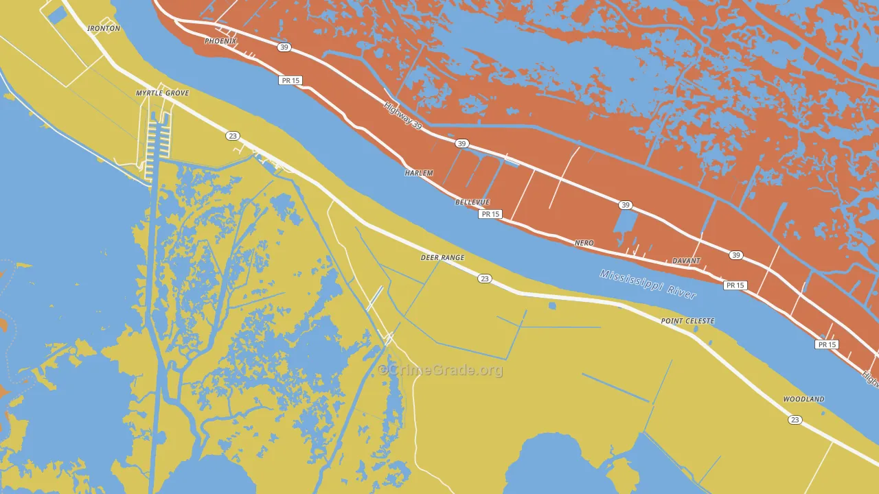70046, LA Map of Drug-Related Crime Rates