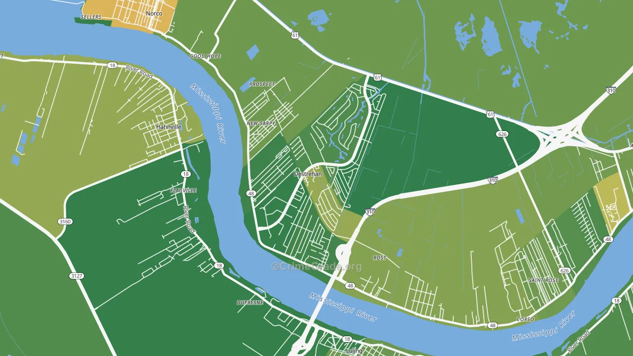 70047, LA Map of Drug-Related Crime Rates