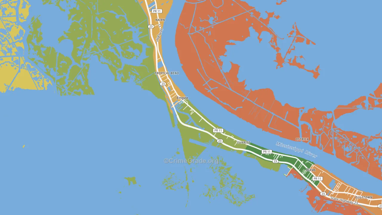 70050, LA Map of Drug-Related Crime Rates