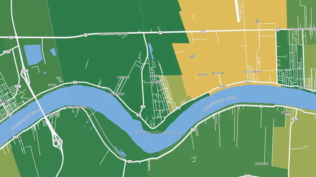 70051, LA Map of Drug-Related Crime Rates