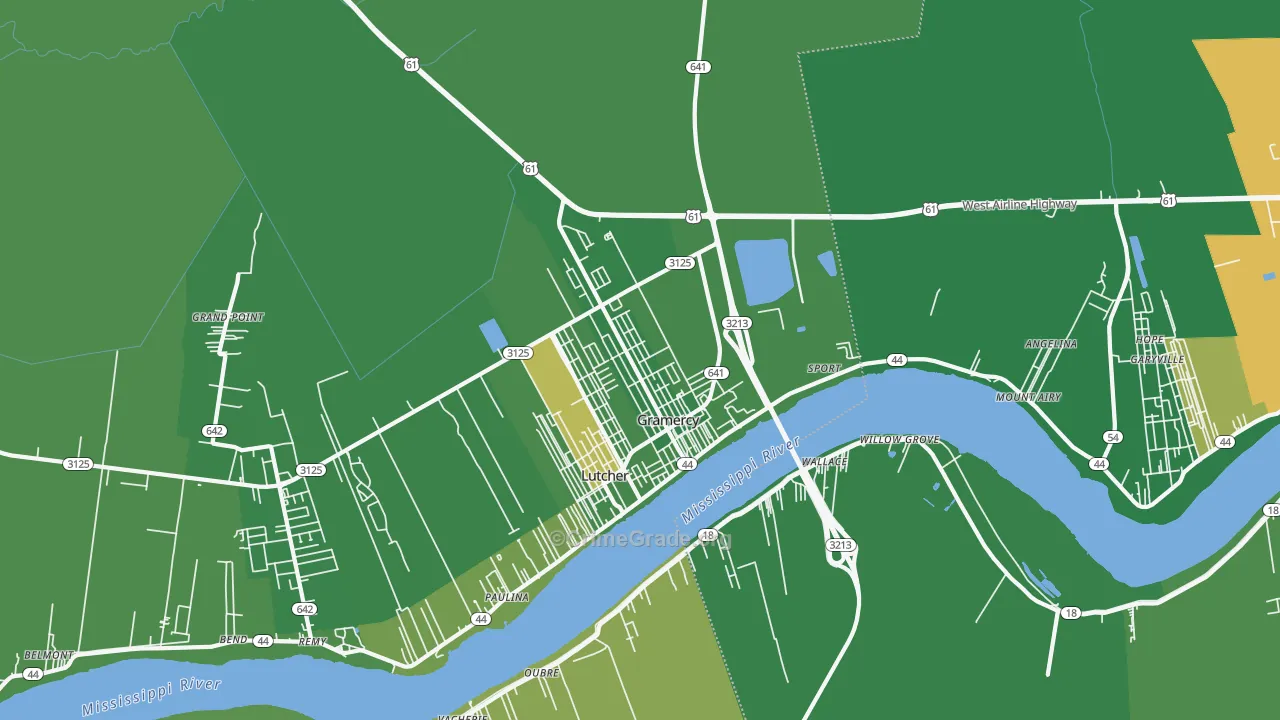 70052, LA Map of Drug-Related Crime Rates