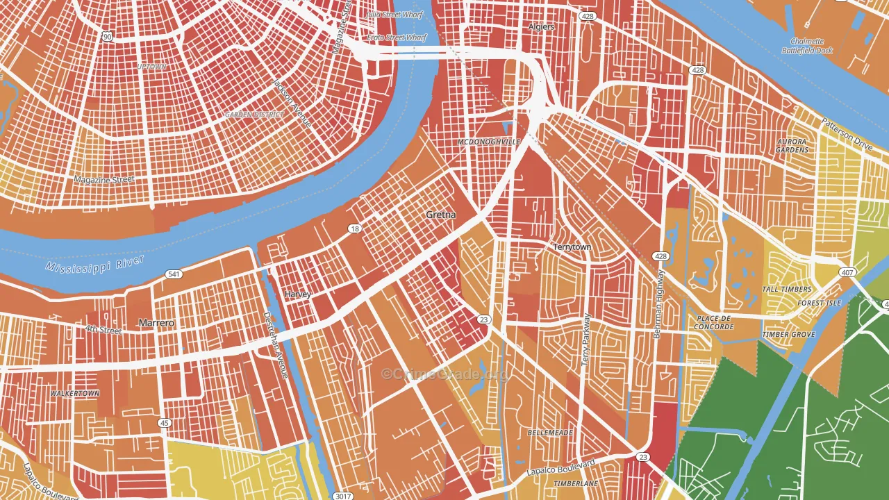 70053, LA Map of Drug-Related Crime Rates