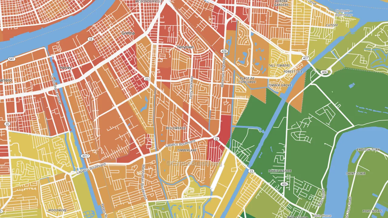 70056, LA Map of Drug-Related Crime Rates
