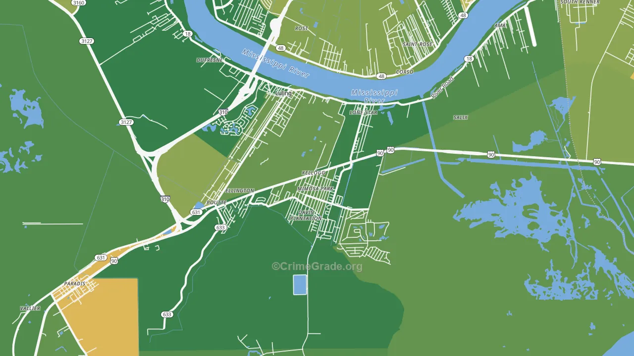 70070, LA Map of Drug-Related Crime Rates