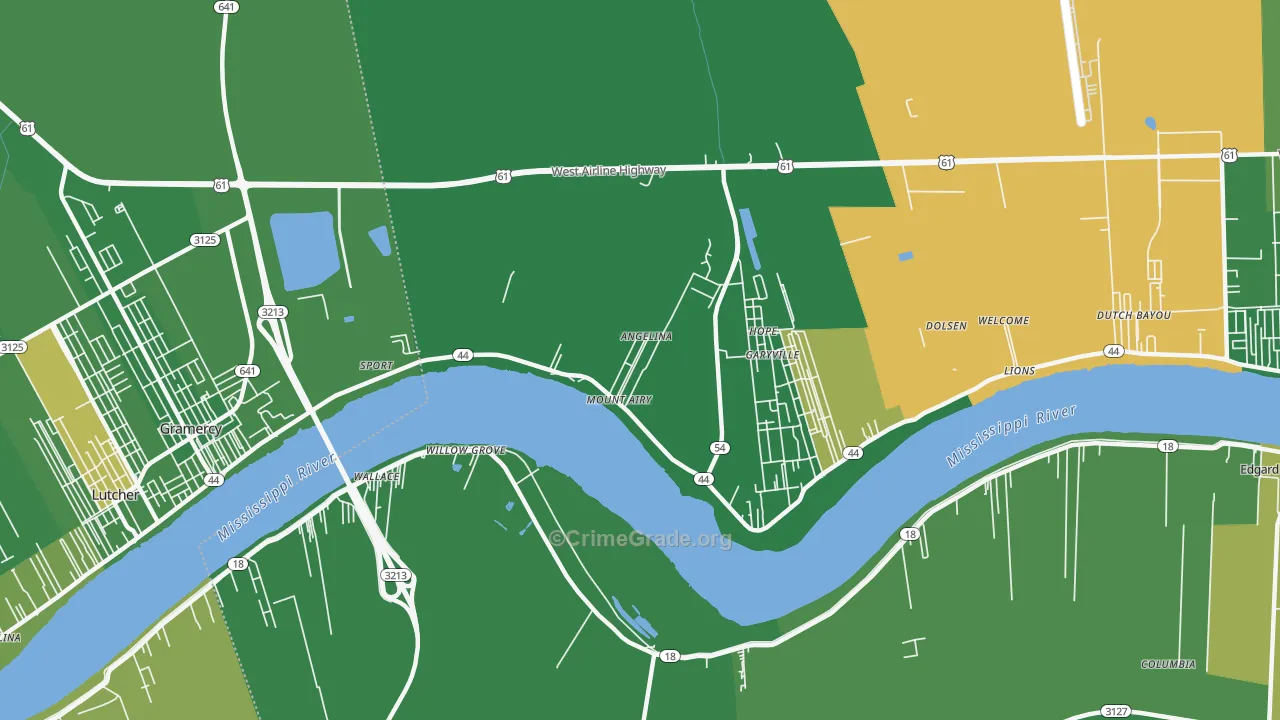 70076, LA Map of Drug-Related Crime Rates