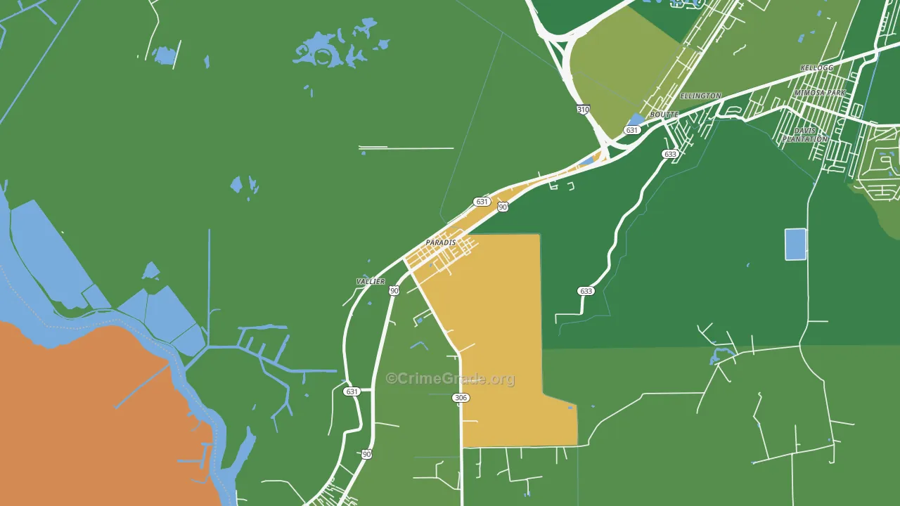 70080, LA Map of Drug-Related Crime Rates