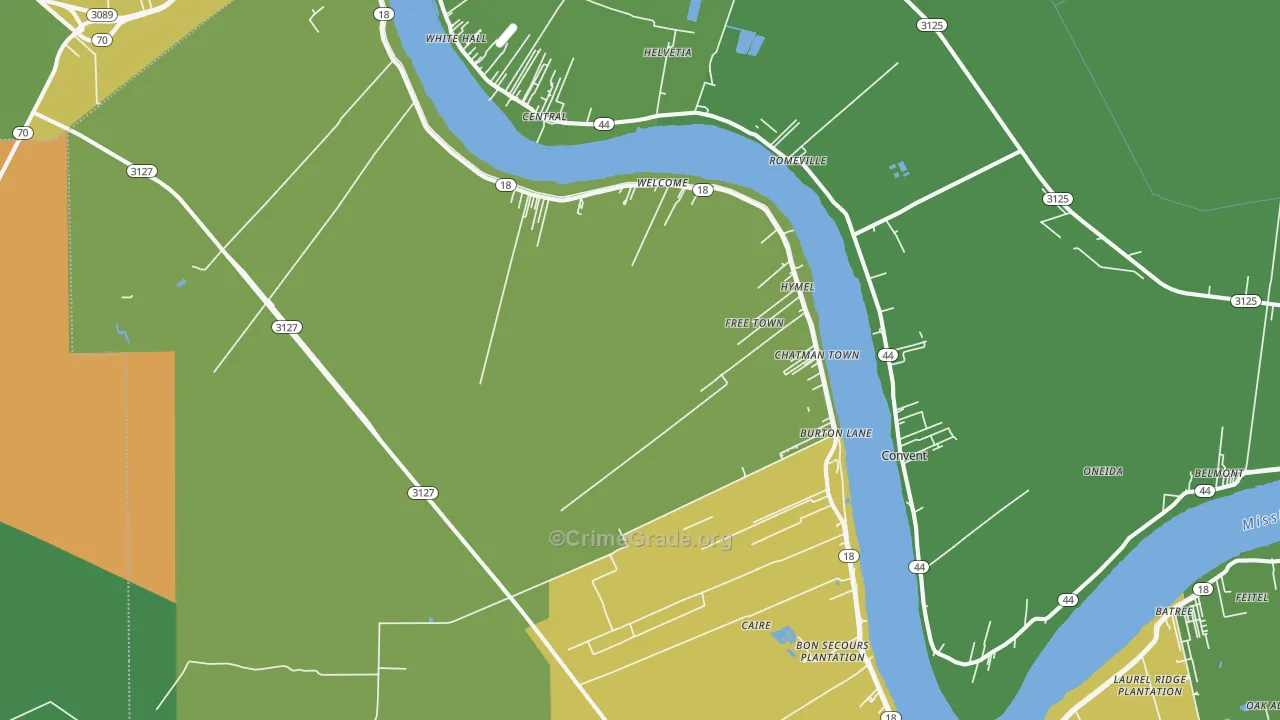 70086, LA Map of Drug-Related Crime Rates