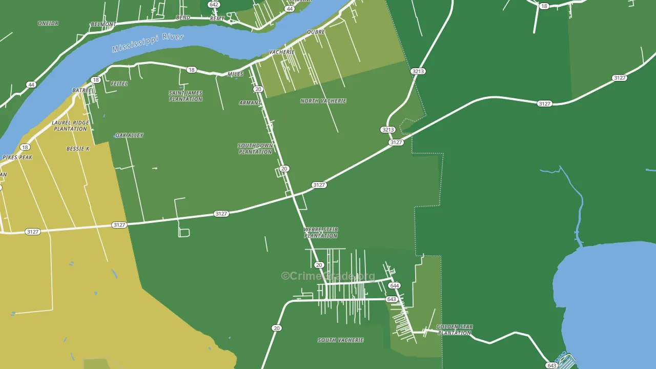 70090, LA Map of Drug-Related Crime Rates