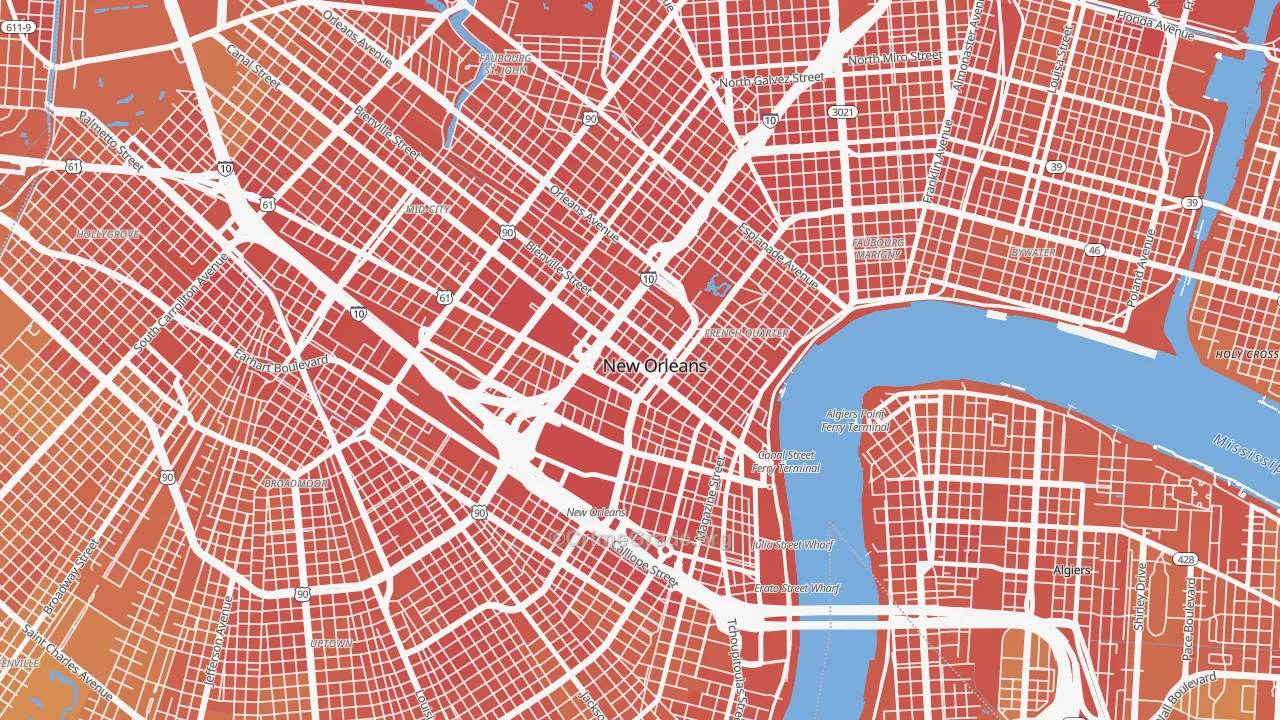 70112, LA Map of Drug-Related Crime Rates