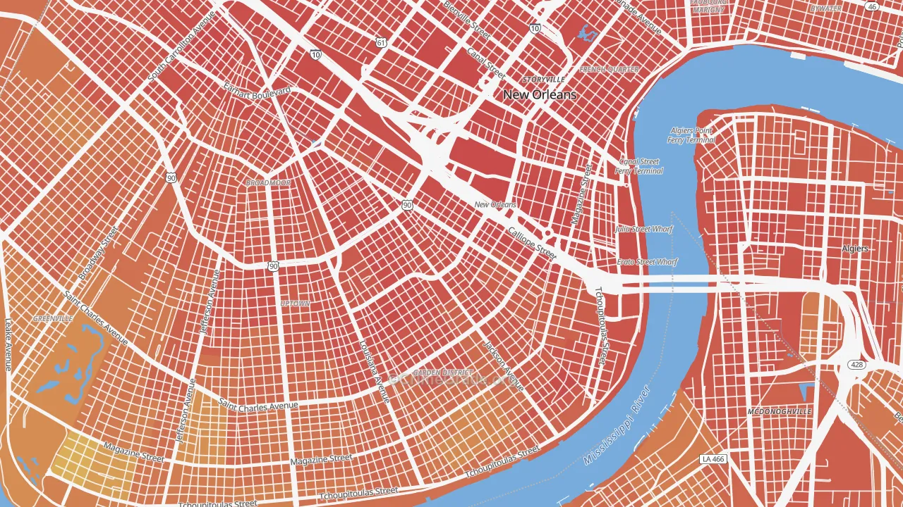 70113, LA Map of Drug-Related Crime Rates