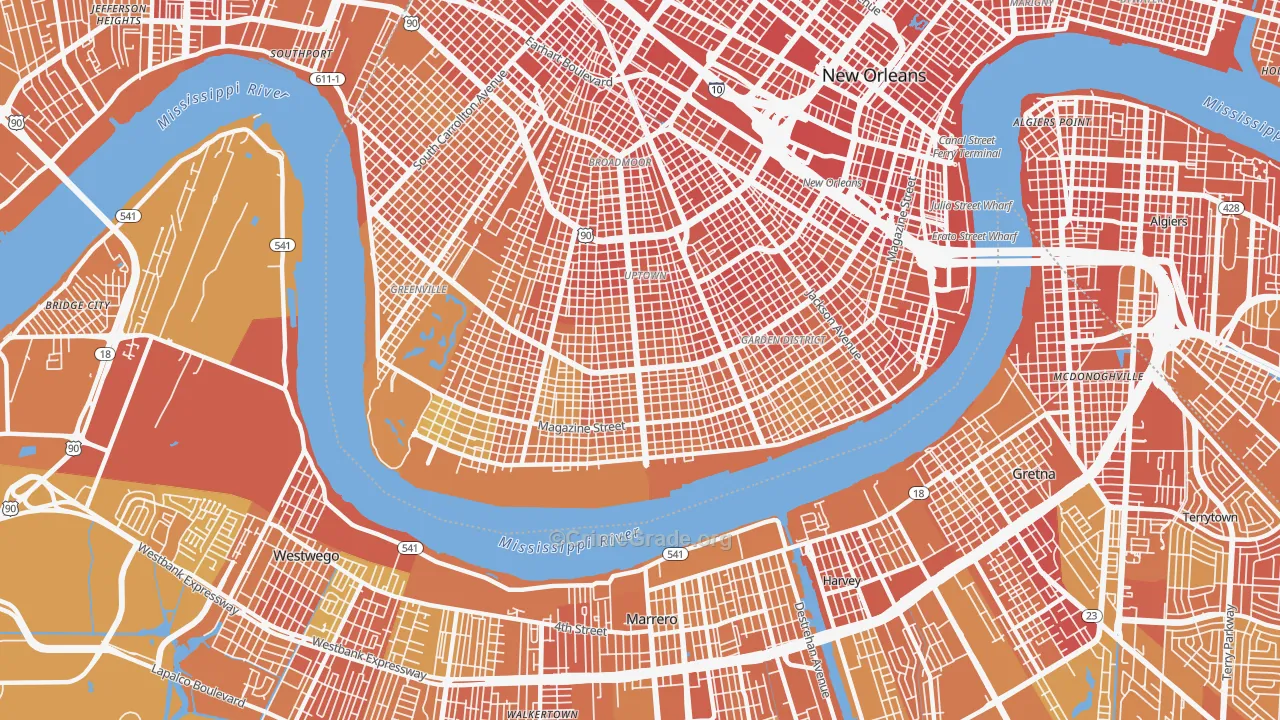 70115, LA Map of Drug-Related Crime Rates