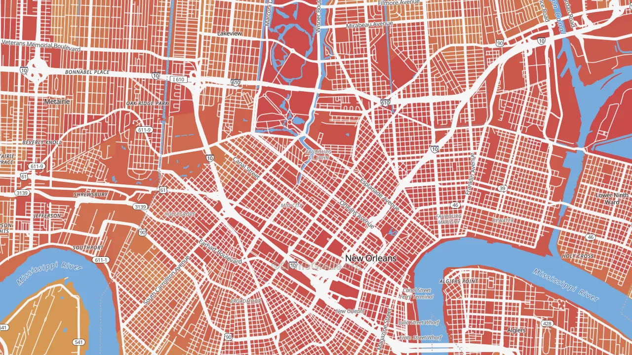 70119, LA Map of Drug-Related Crime Rates