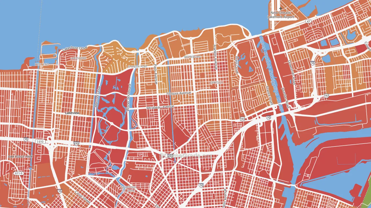 70122, LA Map of Drug-Related Crime Rates