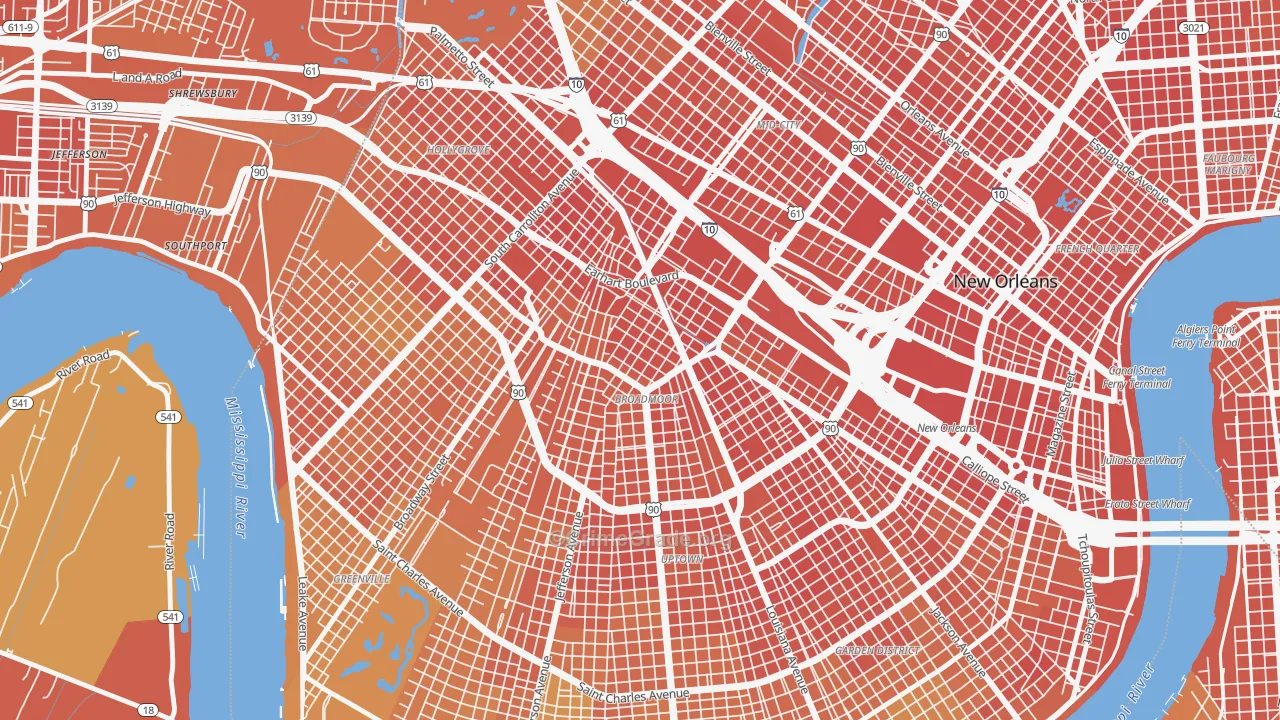 70125, LA Map of Drug-Related Crime Rates