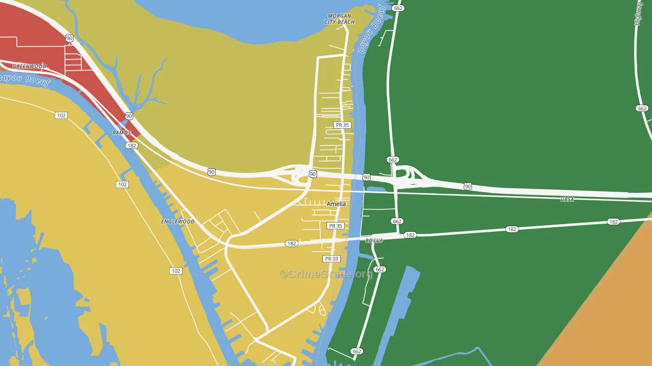 70340, LA Map of Drug-Related Crime Rates
