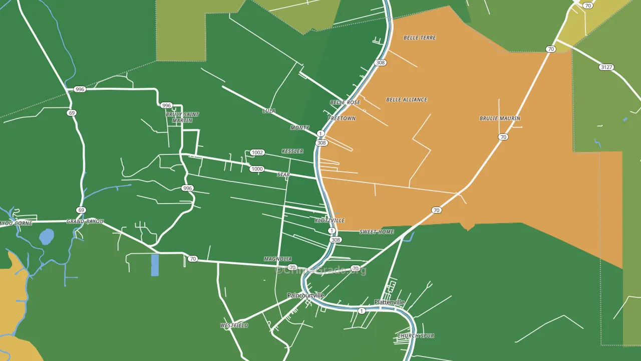 70341, LA Map of Drug-Related Crime Rates