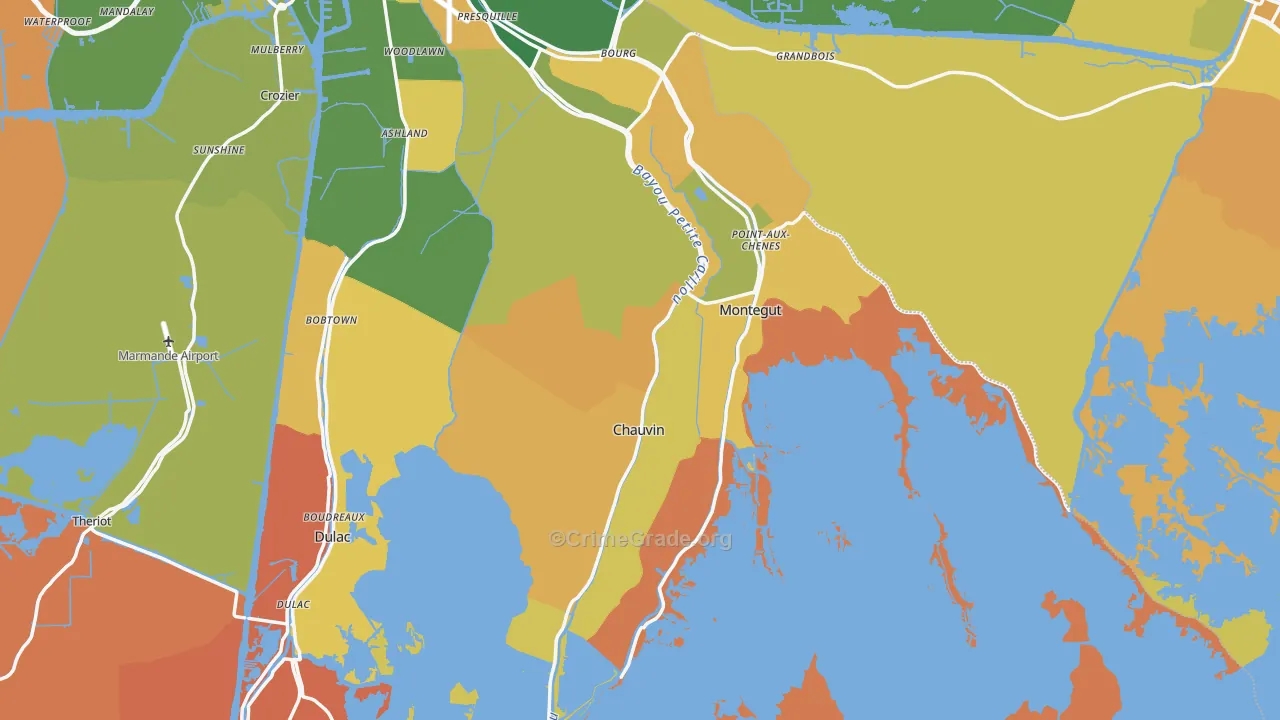 70344, LA Map of Drug-Related Crime Rates