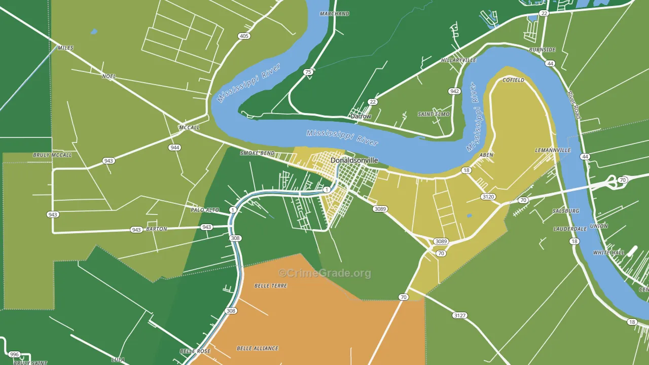 70346, LA Map of Drug-Related Crime Rates