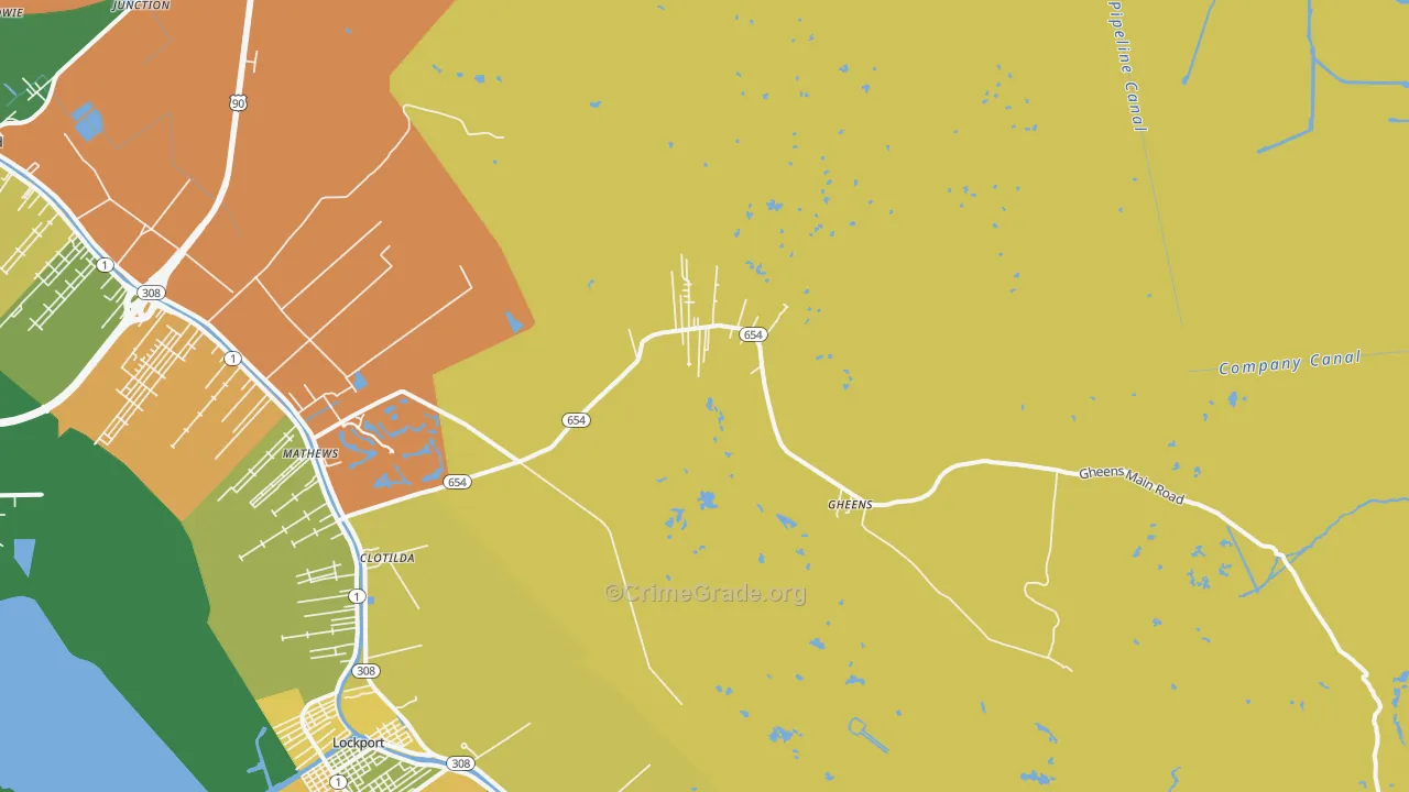 70355, LA Map of Drug-Related Crime Rates
