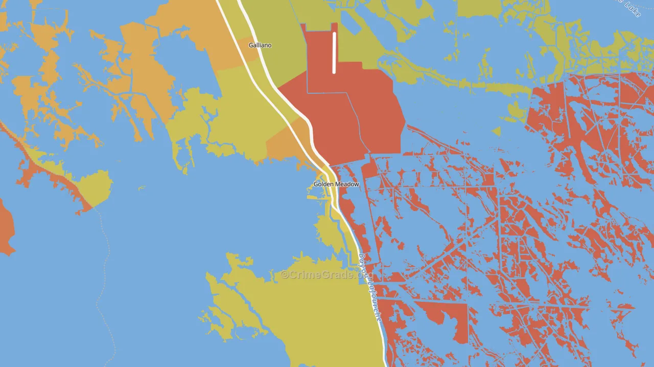 70357, LA Map of Drug-Related Crime Rates