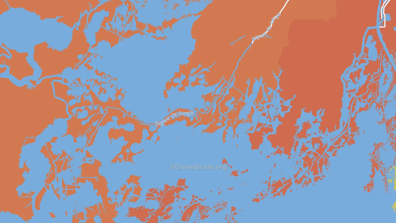 70361, LA Map of Drug-Related Crime Rates