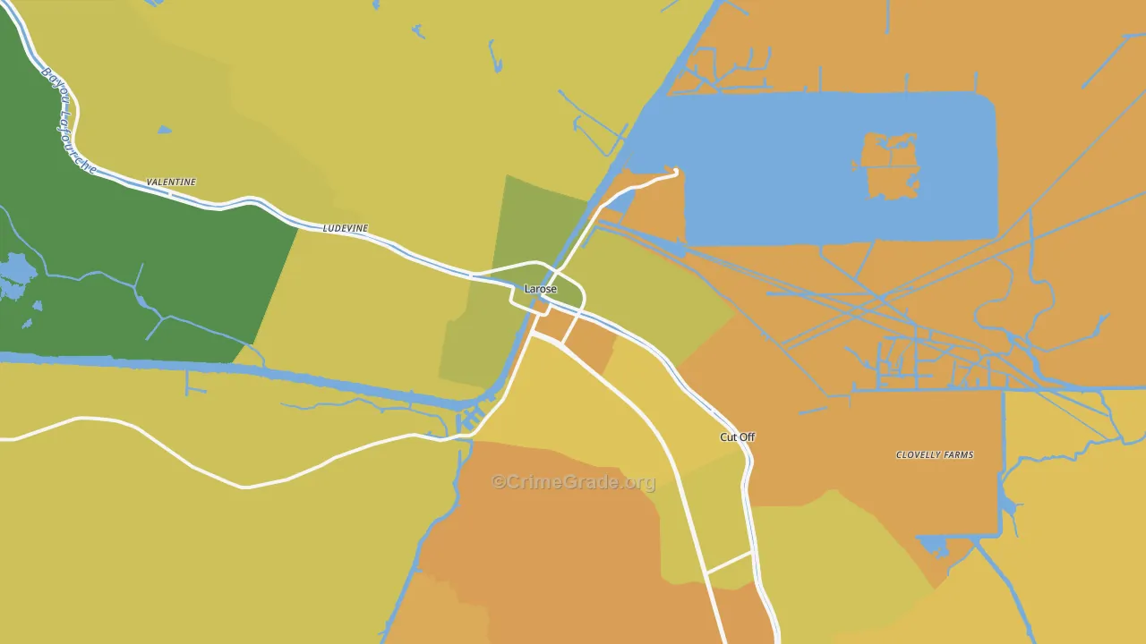 70373, LA Map of Drug-Related Crime Rates