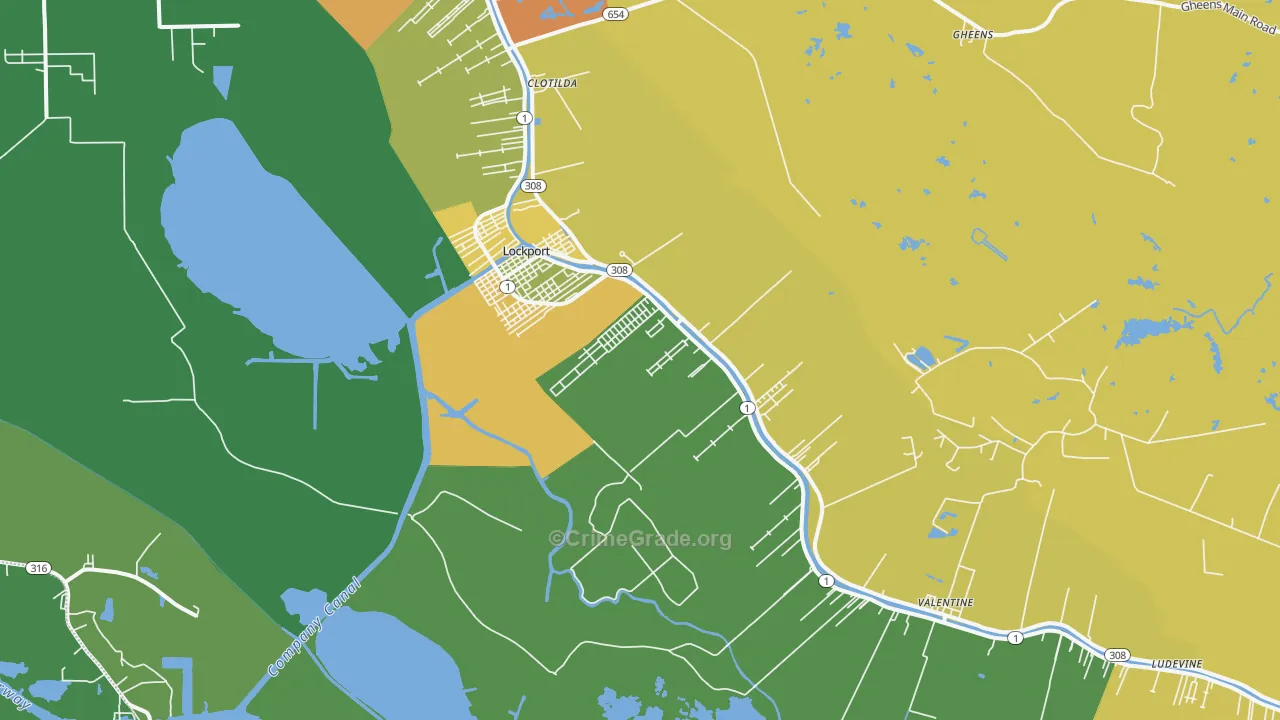70374, LA Map of Drug-Related Crime Rates