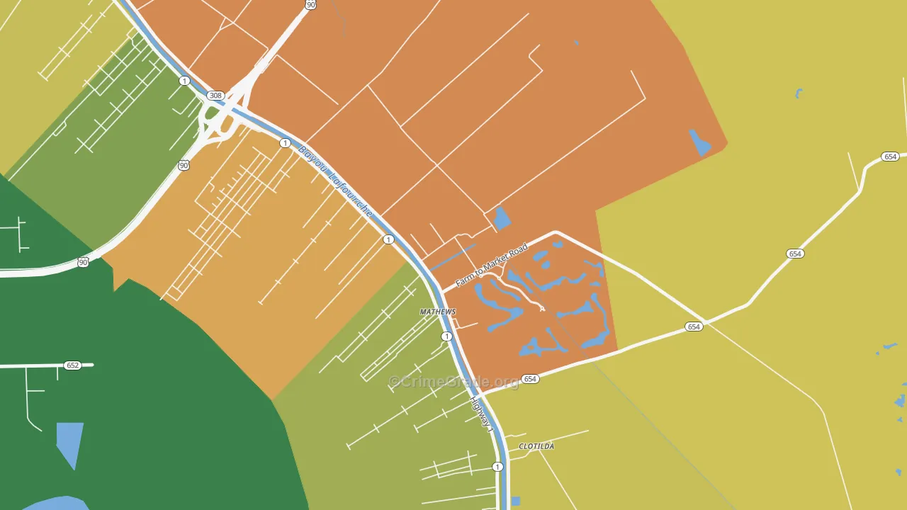 70375, LA Map of Drug-Related Crime Rates