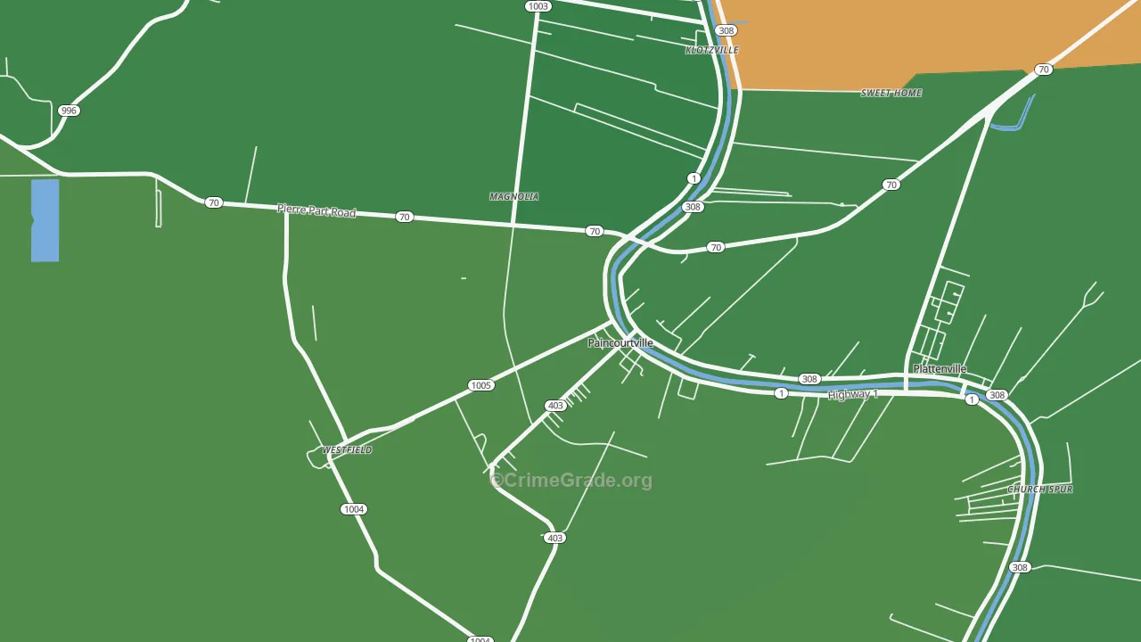 70391, LA Map of Drug-Related Crime Rates