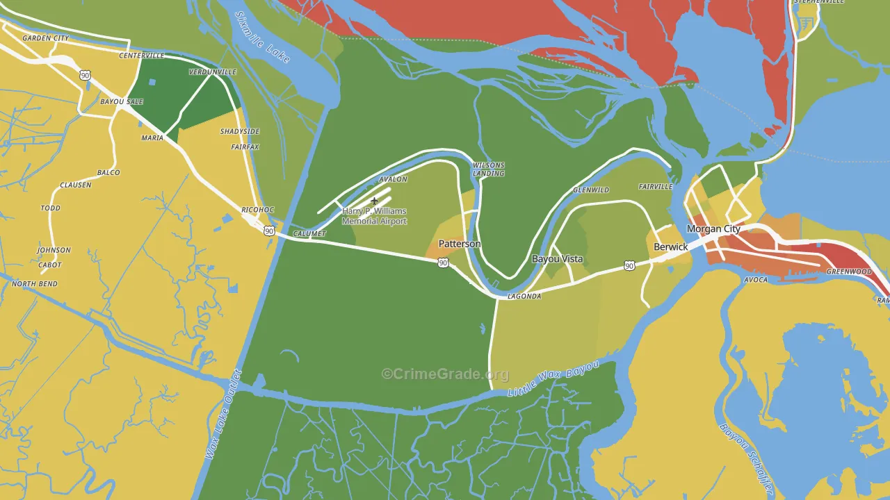 70392, LA Map of Drug-Related Crime Rates