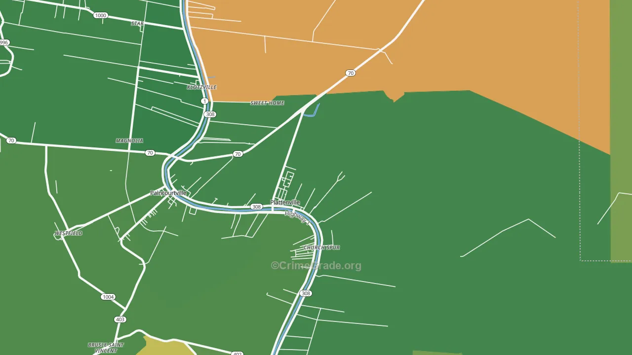70393, LA Map of Drug-Related Crime Rates