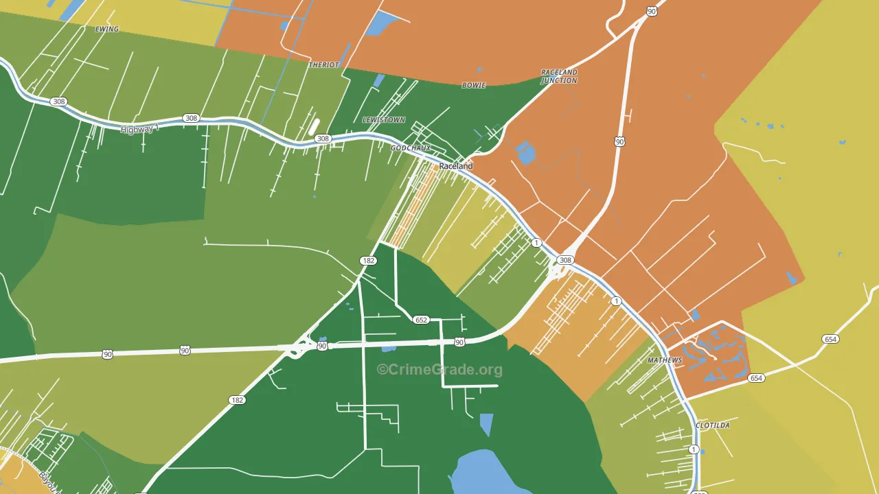 70394, LA Map of Drug-Related Crime Rates