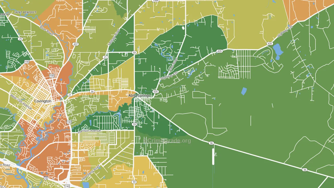 70420, LA Map of Drug-Related Crime Rates