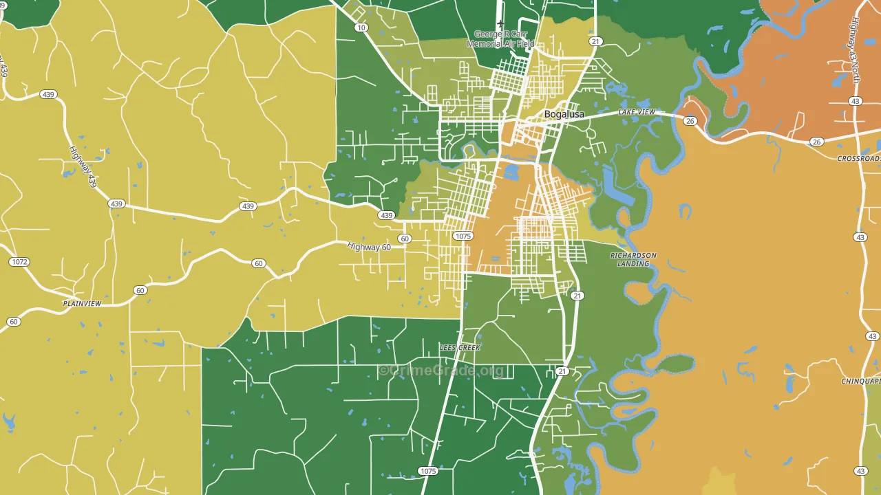 70427, LA Map of Drug-Related Crime Rates