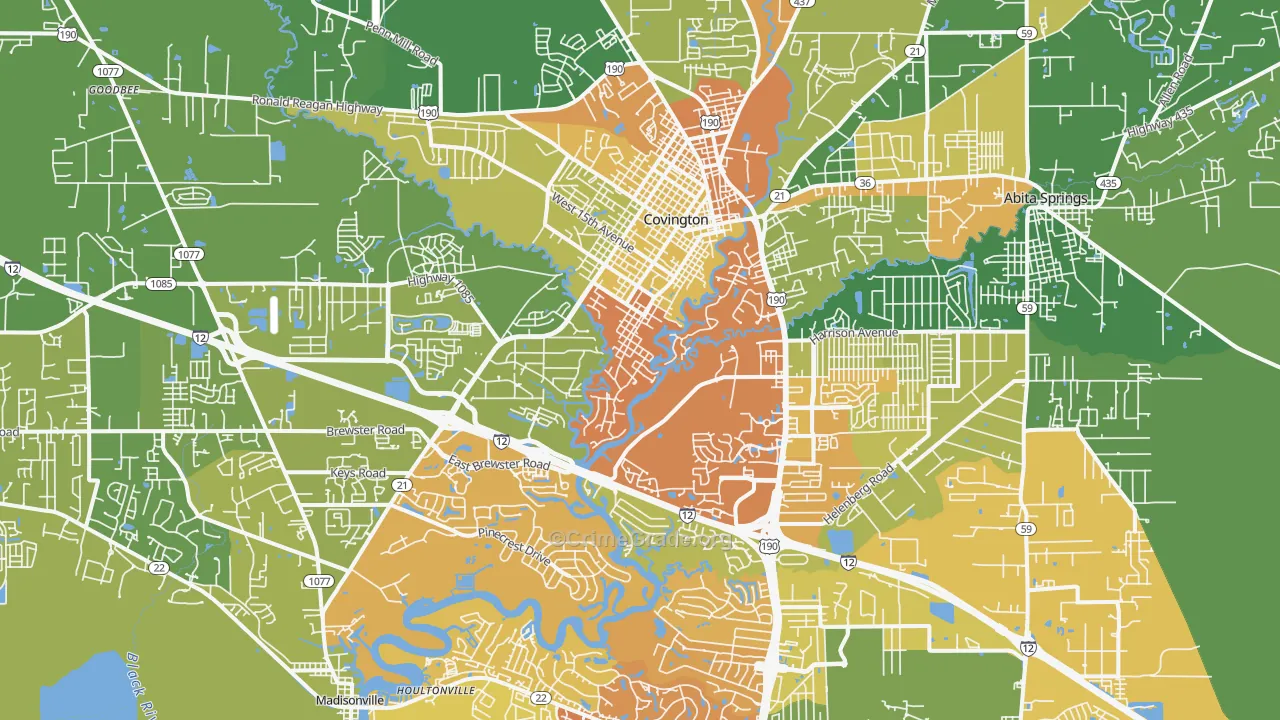 70433, LA Map of Drug-Related Crime Rates